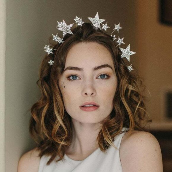 star bridal hair accessories floral Headpiece